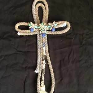 Cowboy In Twine’d Western Cowboy Lariat Cross